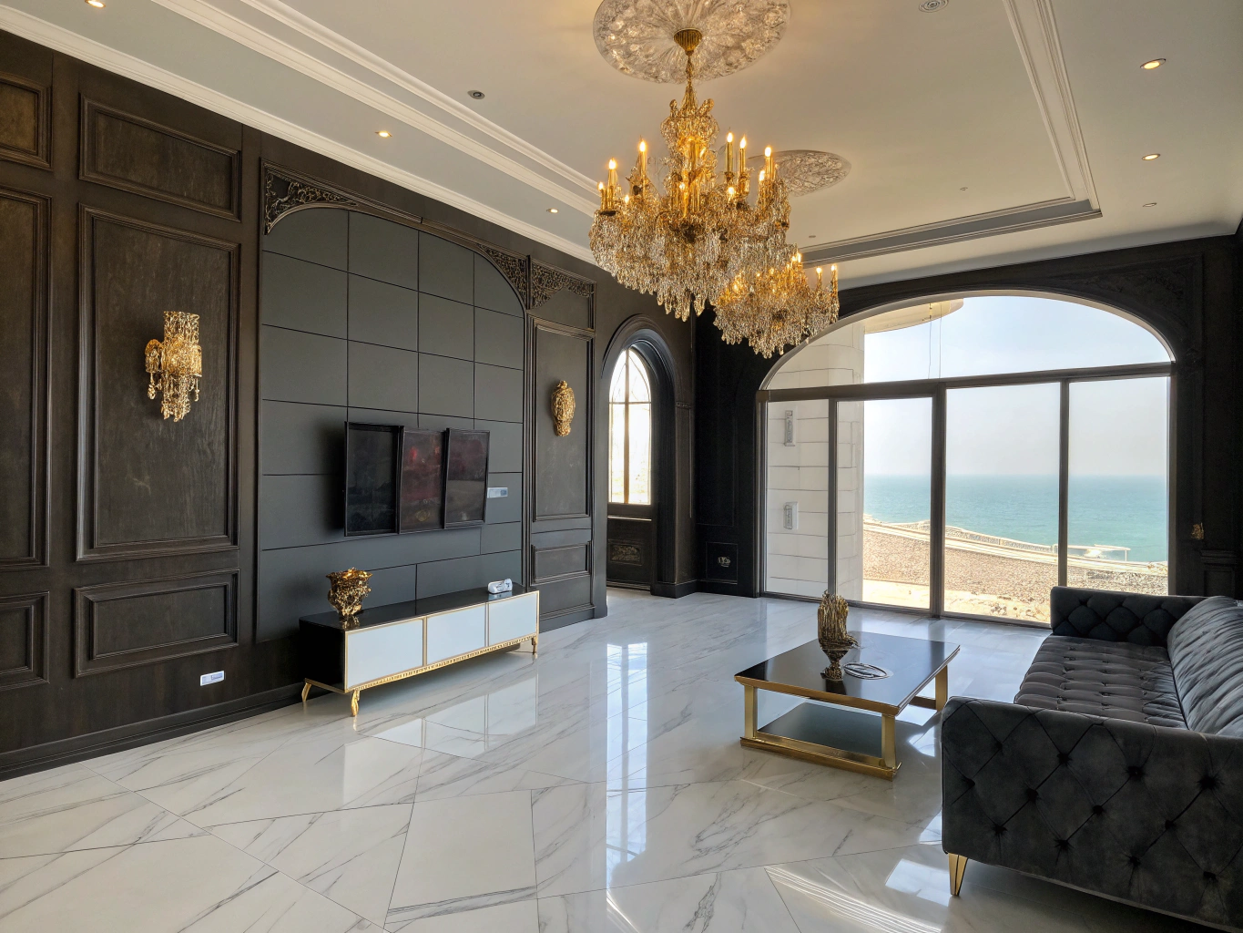 تطبيق أنظمة الجبس في مبنى سكني حديث