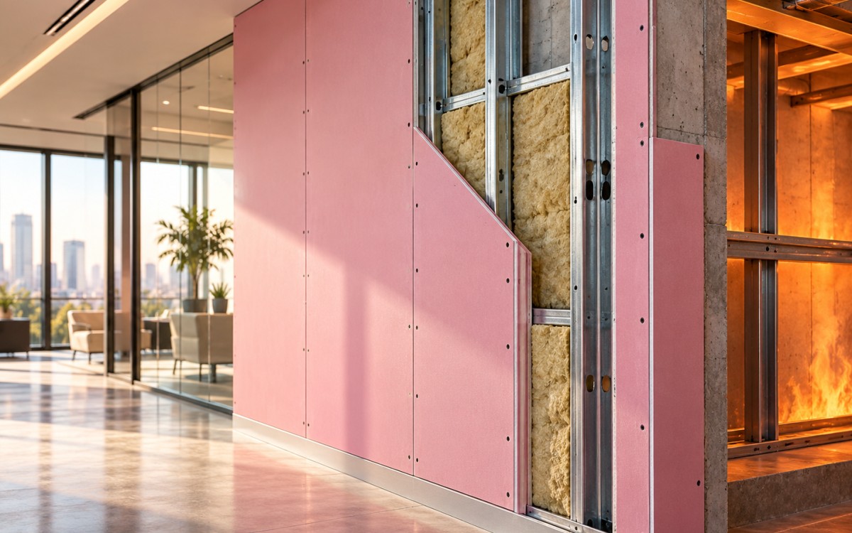 Fire resistant gypsum board for structural use